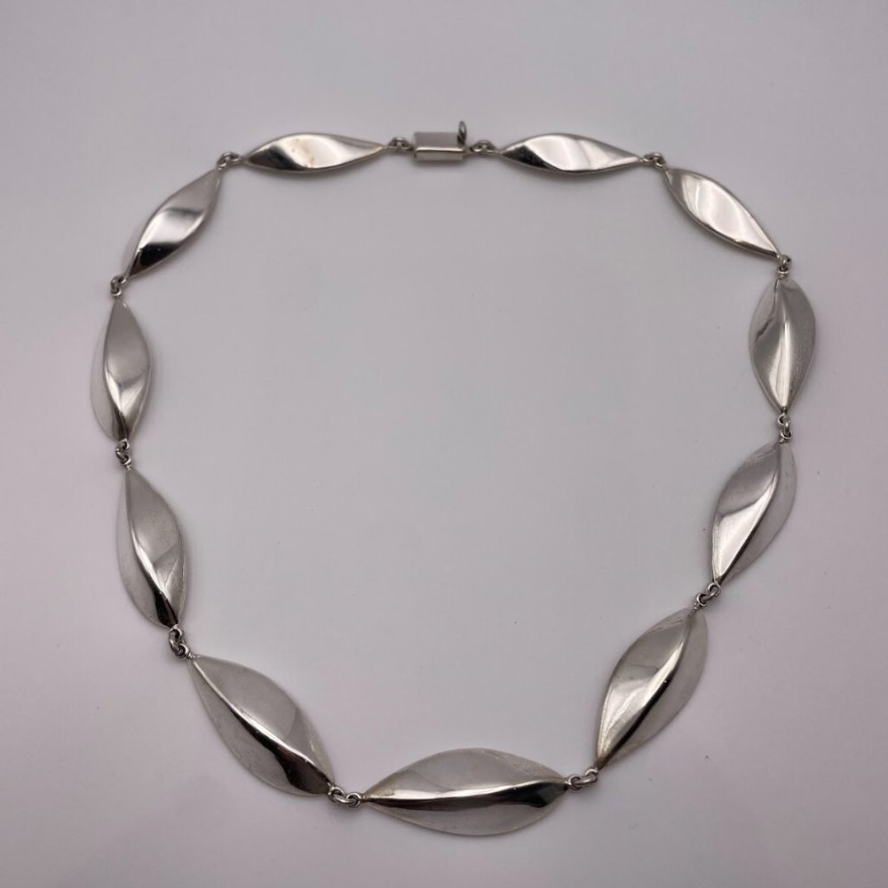 Vintage Mexican Sterling Silver Statement Necklace